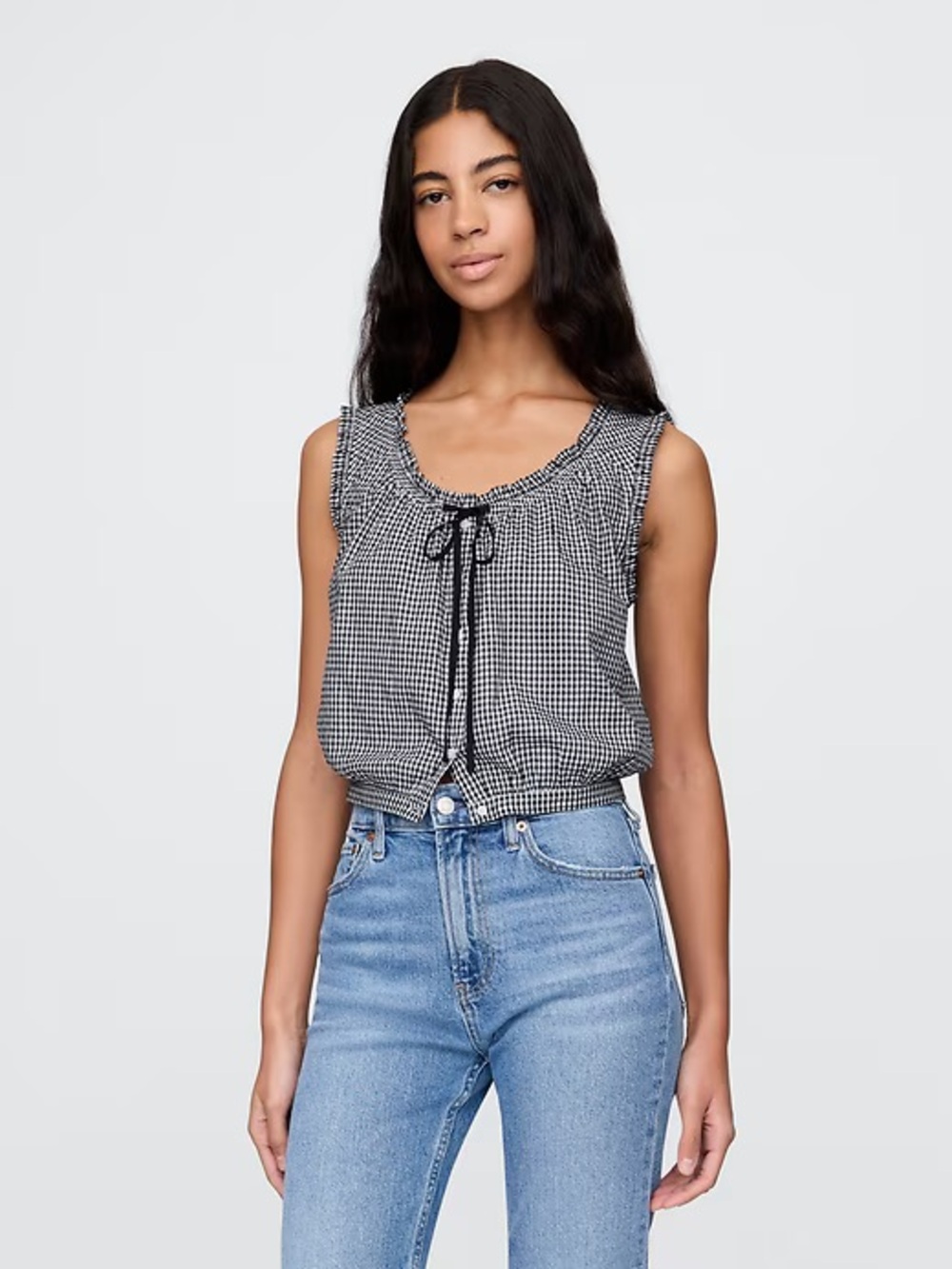 GAP x Doen Gingham Crop Tank Top